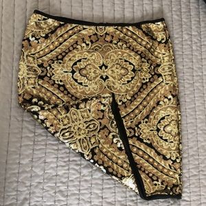 Lily White sequin mini skirt